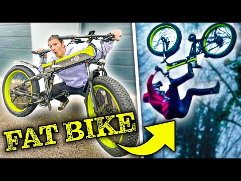 Je teste un Fat bike électrique sur des pistes de VTT !