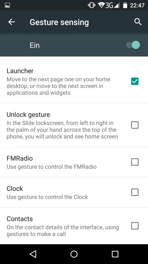 Zopo Speed 7 Gesture Sensing