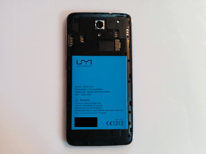 Umi Emax Mini-test - Batterij