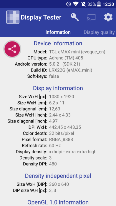Displaytester-app