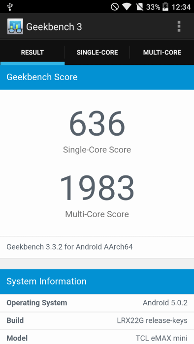 Teste UMI Emax MIni AnTuTu