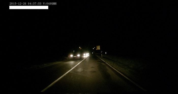 OneConcept Dash Cam Test - nuit d'enregistrement
