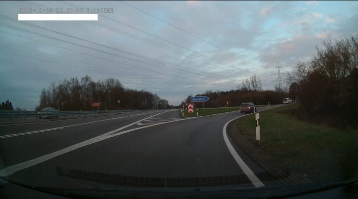 OneConcept Dash Cam Test - Aufnahme Tag