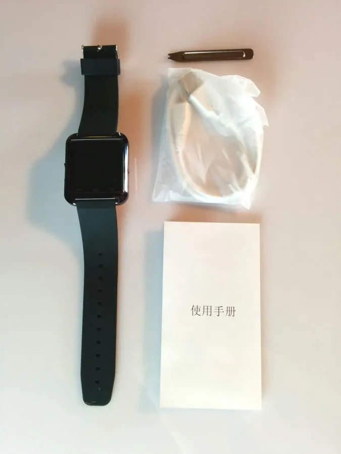 UWatch U8 Rozsah dodávky