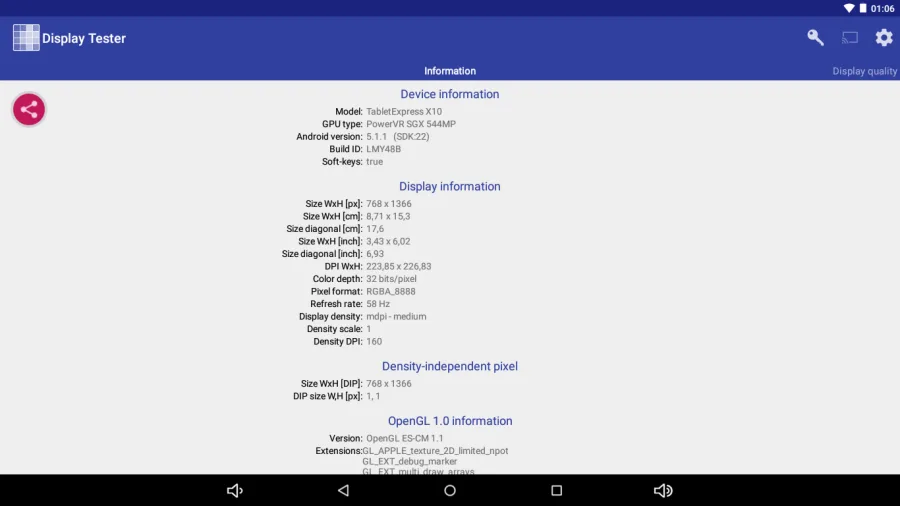 Displaytester