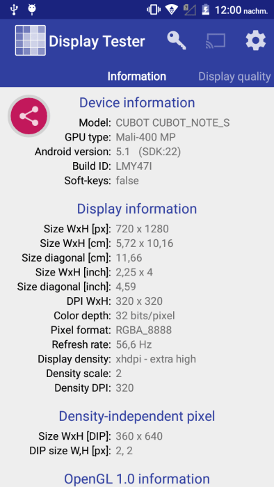 Mostrar Tester App