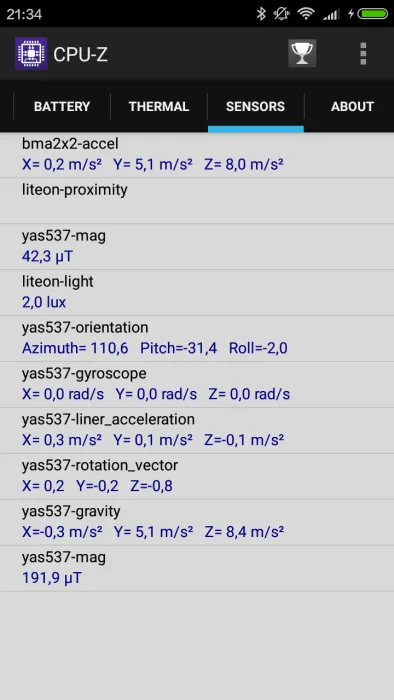 Capteurs Xiaomi Redmi 3