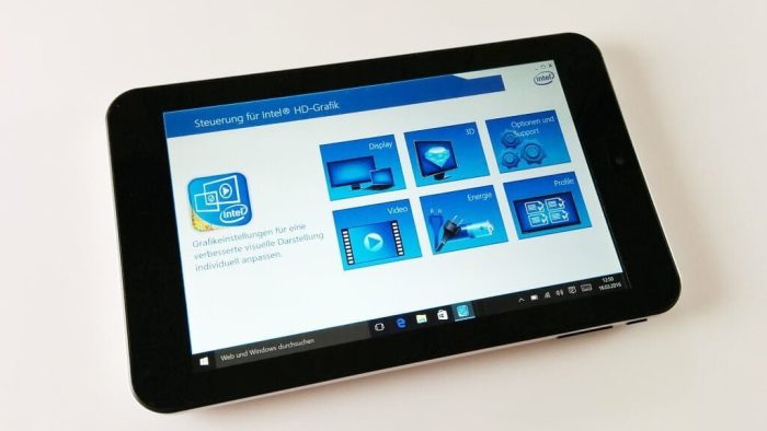 iRULU WalknBook 7 inç ekran Intel grafikleri2