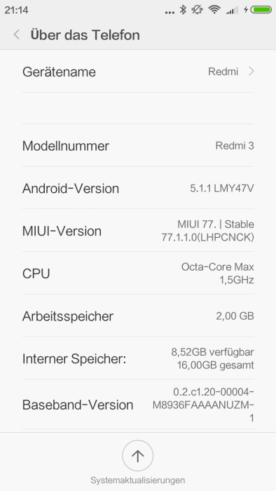 MIUI 7 Innstillinger