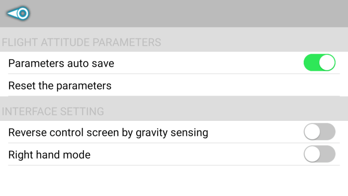 CX-10WiFi app settings