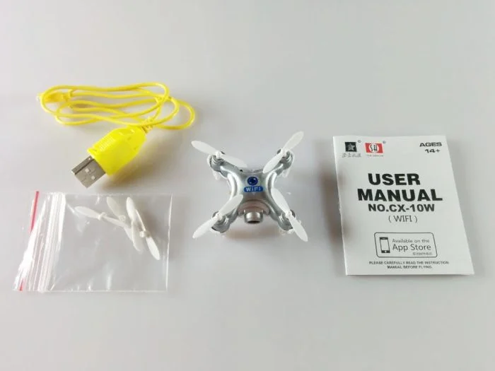 Cheerson CX-10W Quadcopter součástí balení