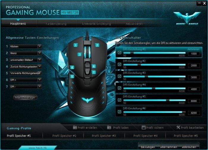 Драйвер программного обеспечения Havit Gaming Mouse DPI