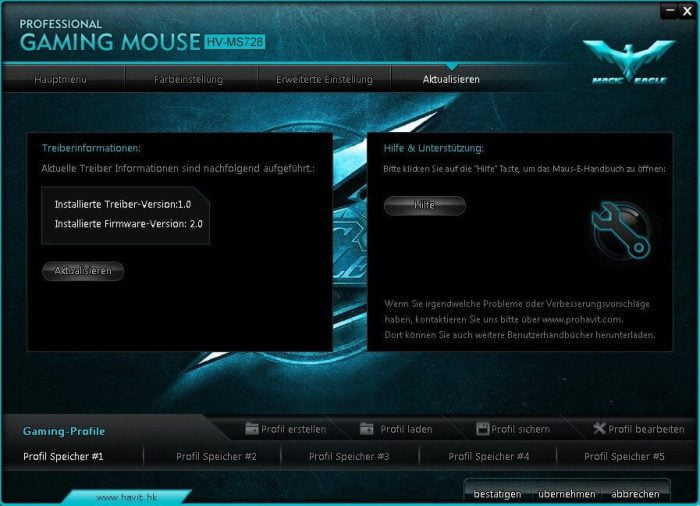 Справка по драйверам Havit Gaming Mouse