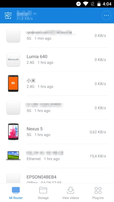 App routeur MiWiFi