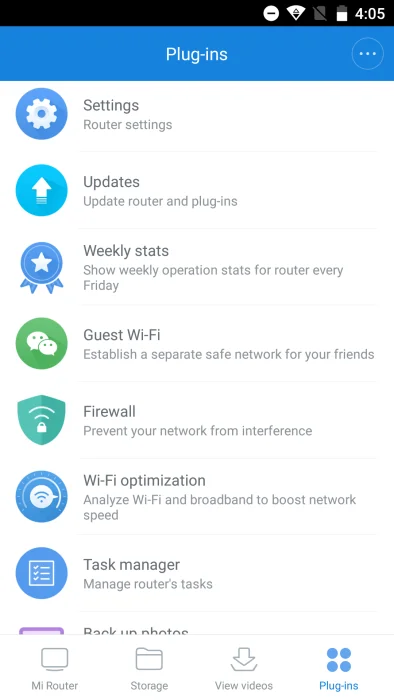 App routeur MiWiFi