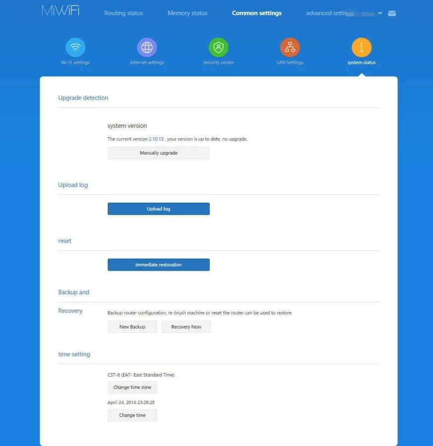 Router Weboberläche