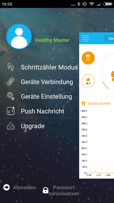 Zeroner App Oversigt