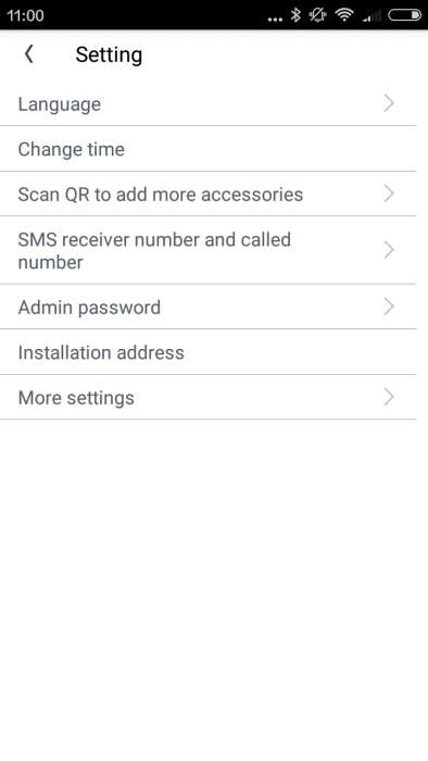 Vcare App Settings