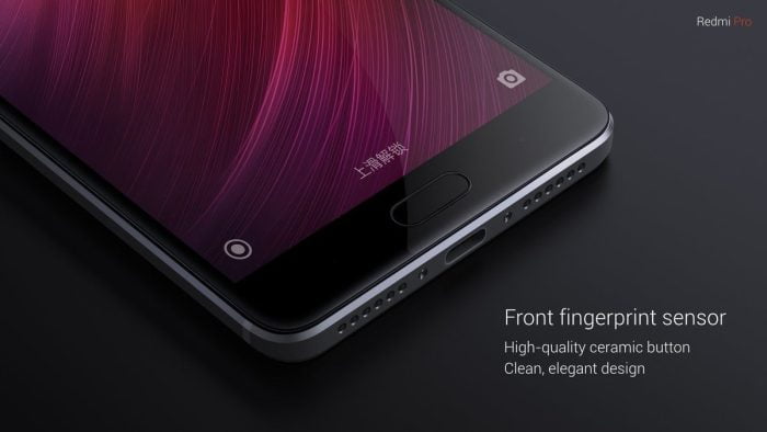 Xiaomi Redmi Pro vingerafdrukscanner