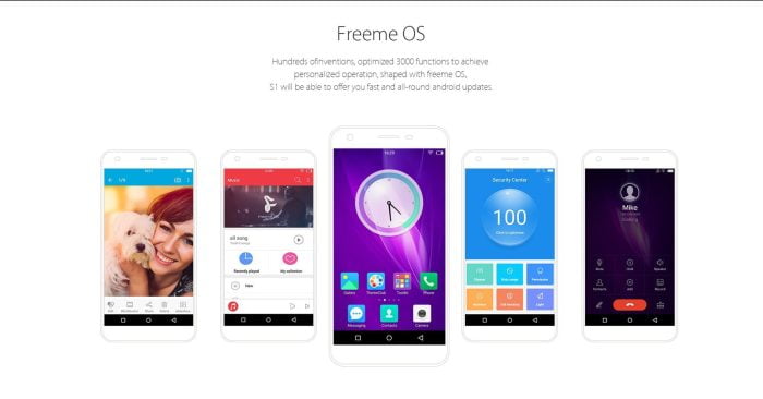 Ελεύθερο τηλέφωνο S1 Freeme OS