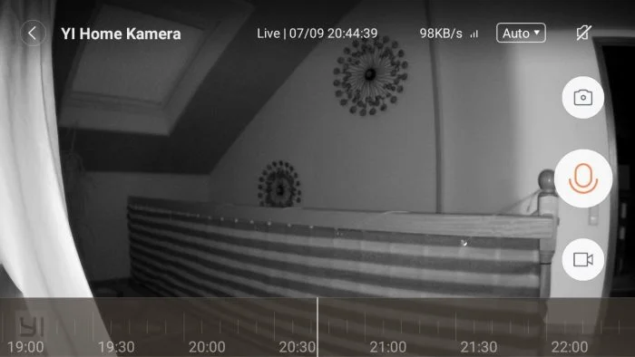 Test shot with the Yi Home Camera 2 at night