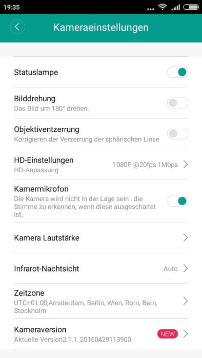 Yi Home App Camera Settings (1)