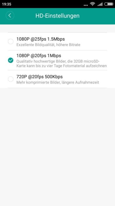 Yi Home App Camera-instellingen (2)