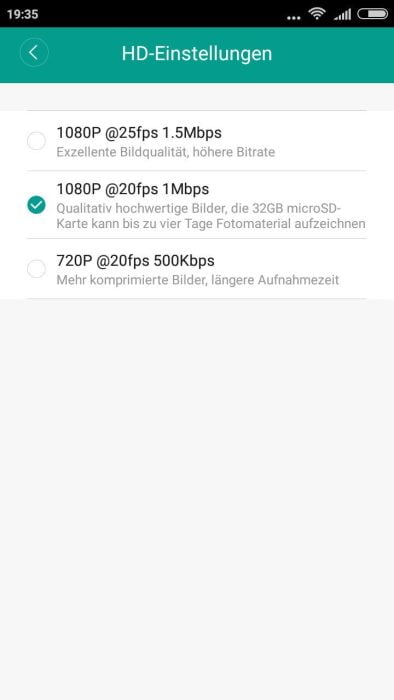 Yi Home App Kameraeinstellungen (2)