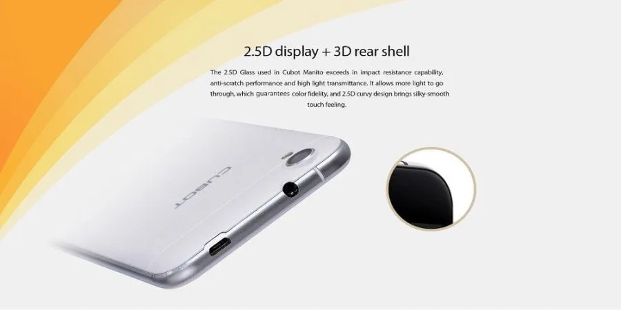 Cubot Manito مع 2.5D زجاج منحني