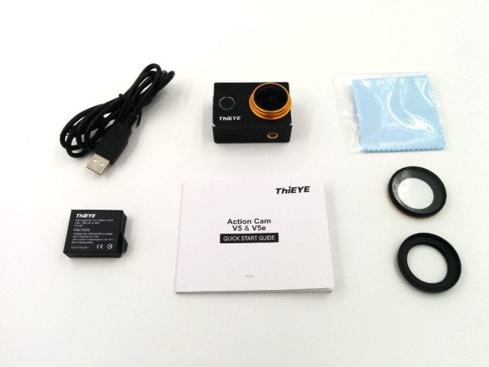 ThiEYE V5e étendue de la livraison