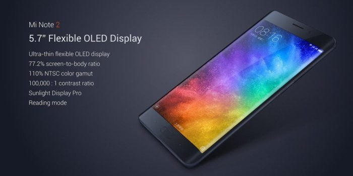 Xiaomi Mi Примечание 2 Изогнутый OLED-дисплей (2)