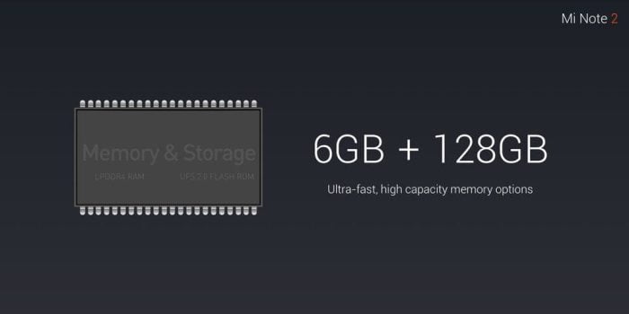 Xiaomi Mi Note 2 memory