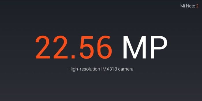 Xiaomi Mi Note 2 Sony IMX318-beeldsensor