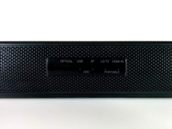 LG soundbar playback sources LED