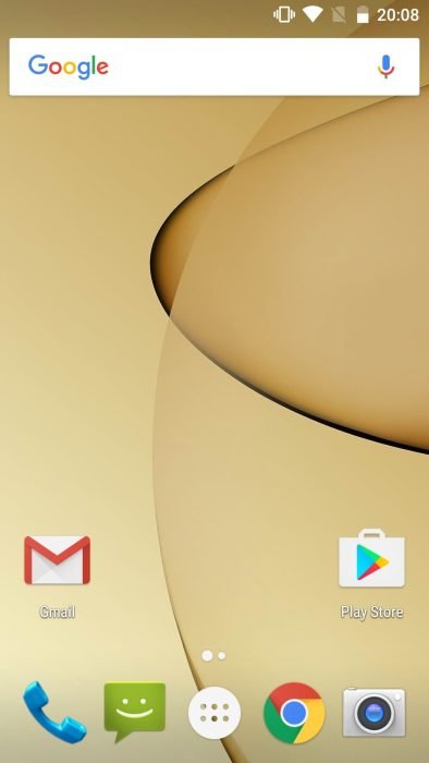 Pantalla de inicio de Android 6