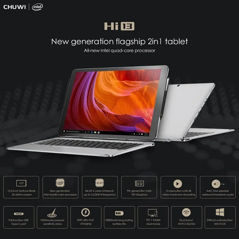 Chuwi Hi13 Tablet - High resolution 3K display