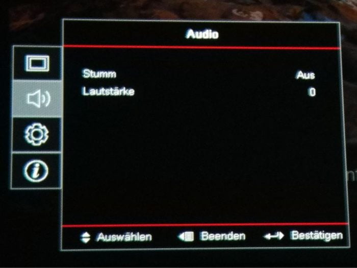 Settings audio