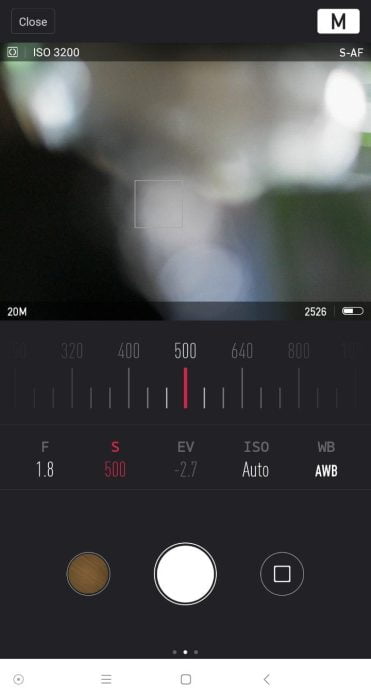 Yi Mirrorless App Ζωντανή εικόνα