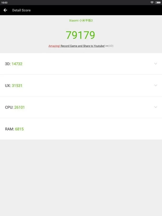 Mi Pad 3 AnTuTu