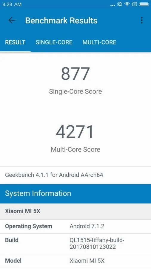 Geekbench Benchmark