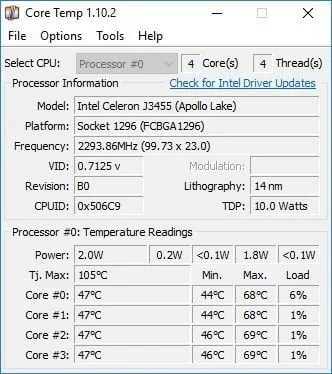 Teplota Vorke V1 Plus je nečinná