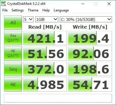 Vorke V1 Plus CrystalDiskMark