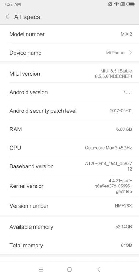 Xiaomi Mi Mix 2 Review - MIUI Spezifikationen