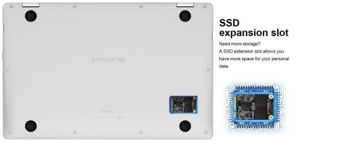 Expansão de memória Teclast F6 Pro