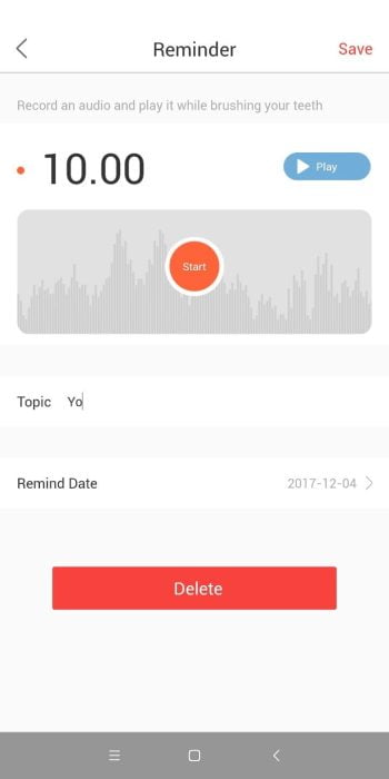 Oclean app - voice message