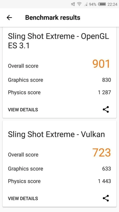 Nubia Z17 Lite Review - 3DMark Sling Shot Extreme