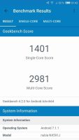 Recensione Nubia Z17 Lite - Benchmark Geek Bench