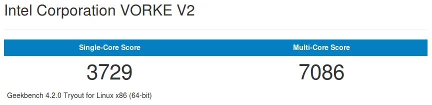Resultado de referencia de Geekbench