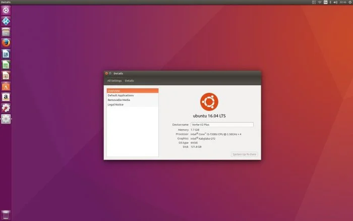 Vorke V16.04 Plus'ta Ubuntu 2