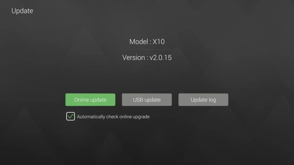 Actualización de firmware ZIDOO X10